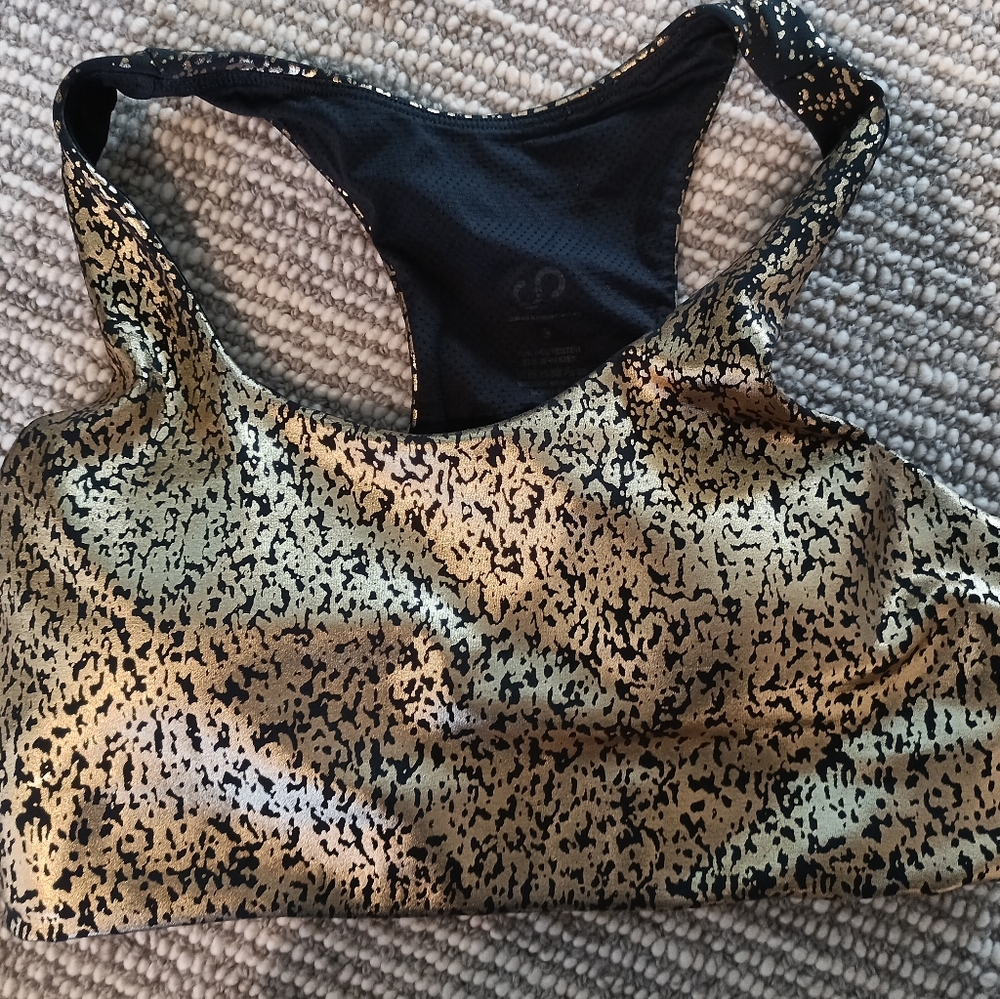 Curves n combat boots gold metallic bra